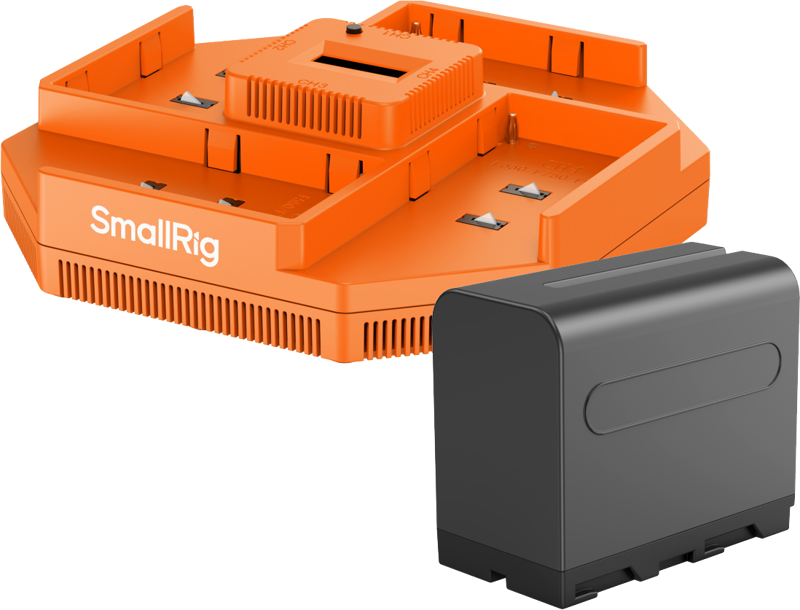 SMALLRIG 4834 NP-F970 4-Channel Camera Battery Charger & 4-Battery Kit