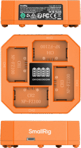 SMALLRIG 4839 NP-FZ100 4-Channel Camera Battery Charger