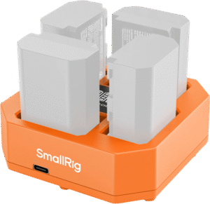 allowing simultaneous charging of four batteries.