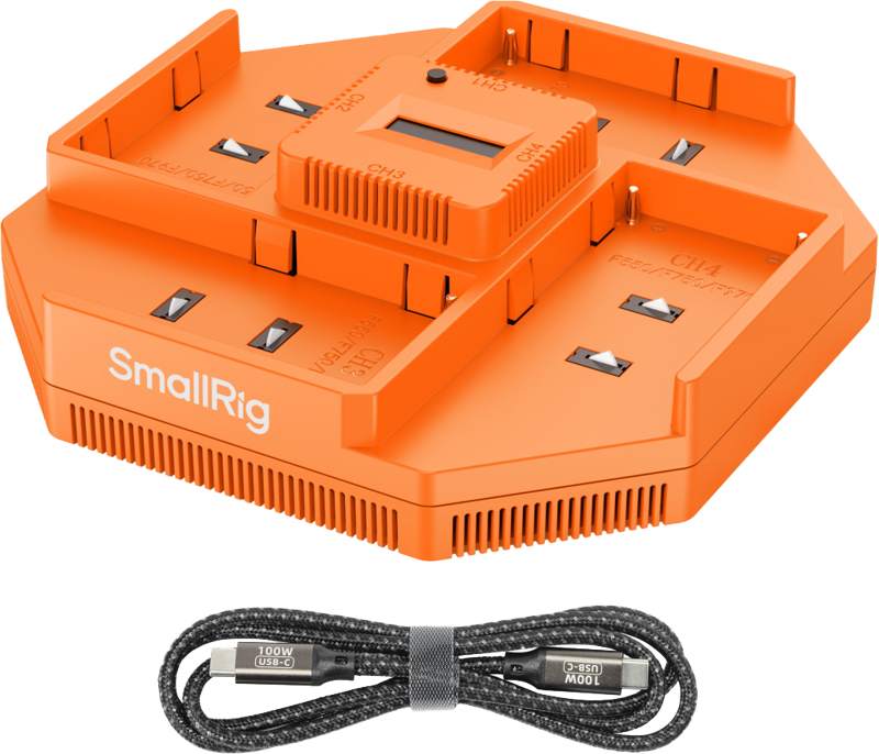 SMALLRIG 4837 NP-F 4-Channel Camera Battery Charger