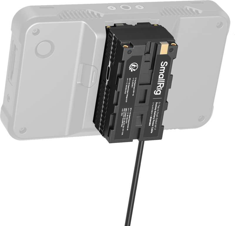 SMALLRIG 4884 D-Tap to Dual-Sided NP-F Dummy Battery Power Cable