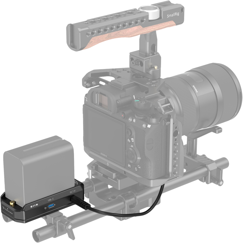 SMALLRIG 4341 NP-F battery Adapter Mount Plate Kit with NP-FZ100 Dummy Battery Power Cable