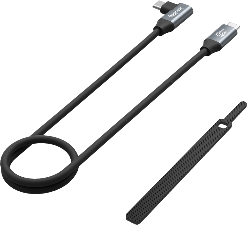 SMALLRIG 4791 USB-C (Straight) to USB-C (Angled) Data Cable 60cm