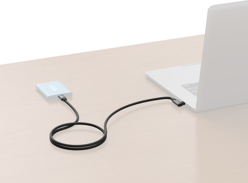SMALLRIG 4791 USB-C (Straight) to USB-C (Angled) Data Cable 60cm