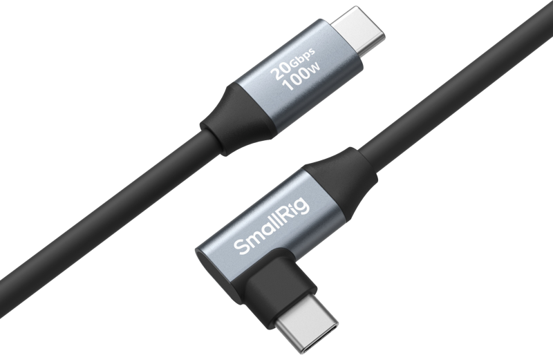 SMALLRIG 4790 USB-C (Straight) to USB-C (Angled) Data Cable 35cm
