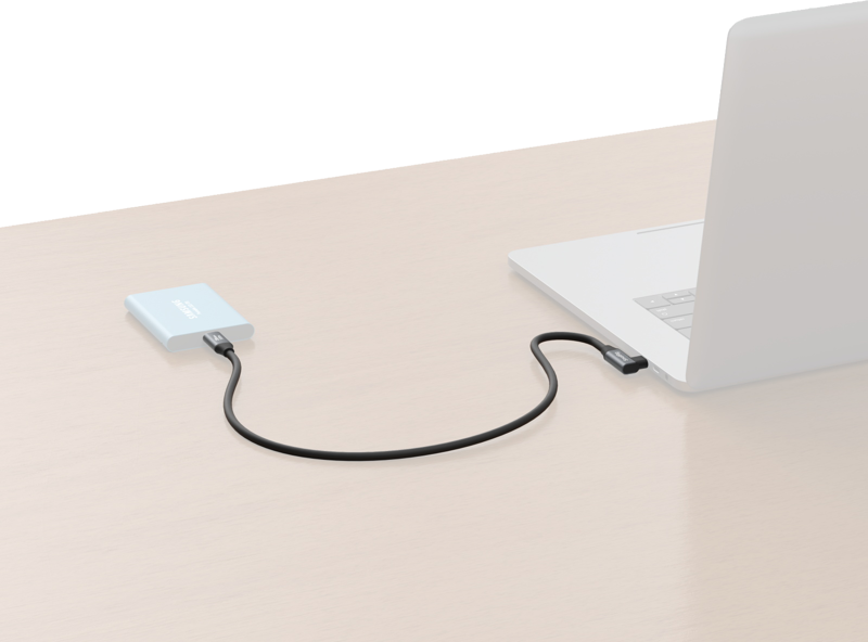 SMALLRIG 4790 USB-C (Straight) to USB-C (Angled) Data Cable 35cm