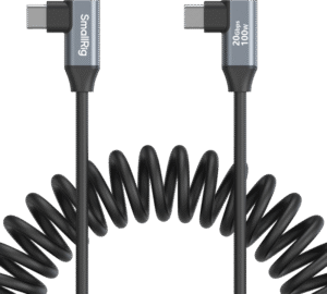 SMALLRIG 4793 USB-C Angled to USB-C Angled Coiled Data Cable