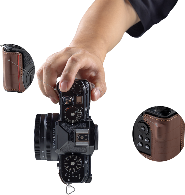 SMALLRIG 5096 Leather Case Kit for Nikon Z f Brown