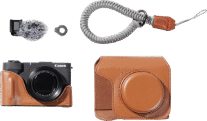 SMALLRIG 5385 Leather Case Kit for Canon PowerShot V1 Brown