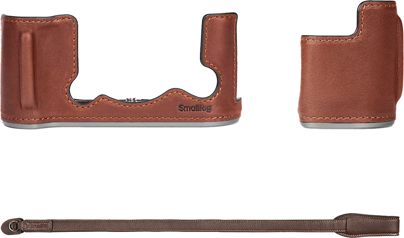 SMALLRIG 4710 Leather Half Case Kit for Fujifilm X-T50 Brown