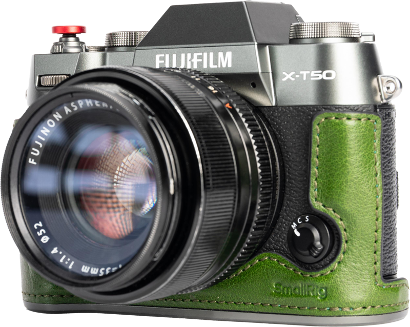 SMALLRIG 4711 Leather Half Case Kit for Fujifilm X-T50 Green