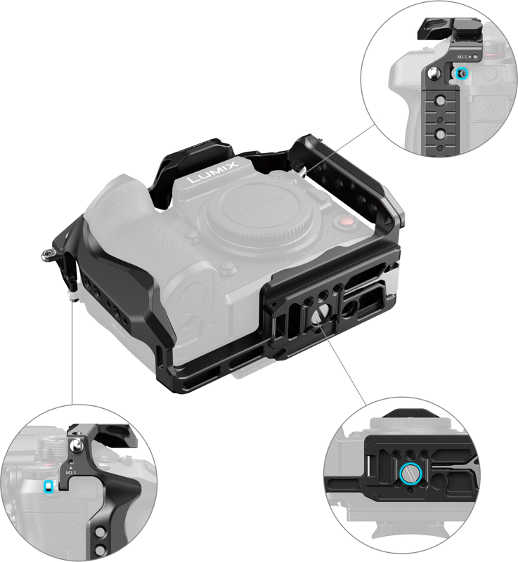 SMALLRIG 4824 HawkLock Quick Release Cage for Panasonic Lumix GH7 / GH6