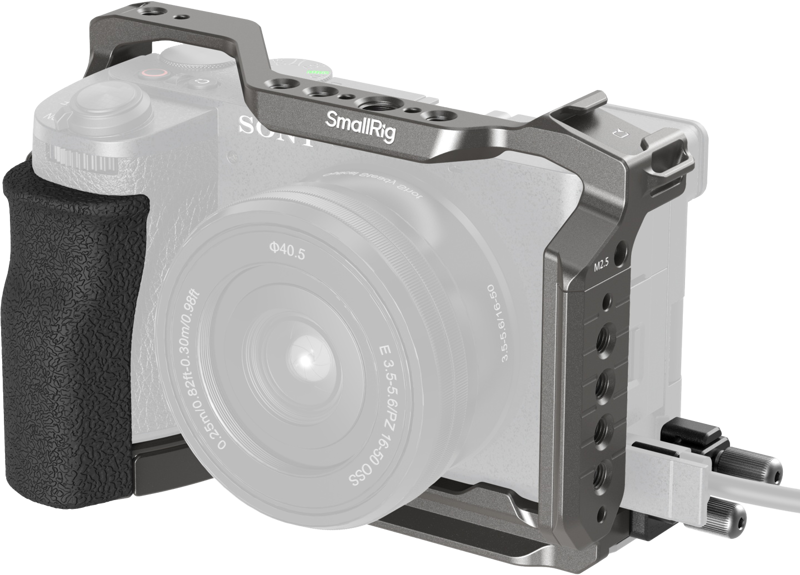 Designed to protect the camera and provide mounting options for your camera. The kit includes a cage and cable clamp. It also boasts SmallRig’s patented HawkLock quick release system including a NATO rail and Arca-Swiss quick release plate