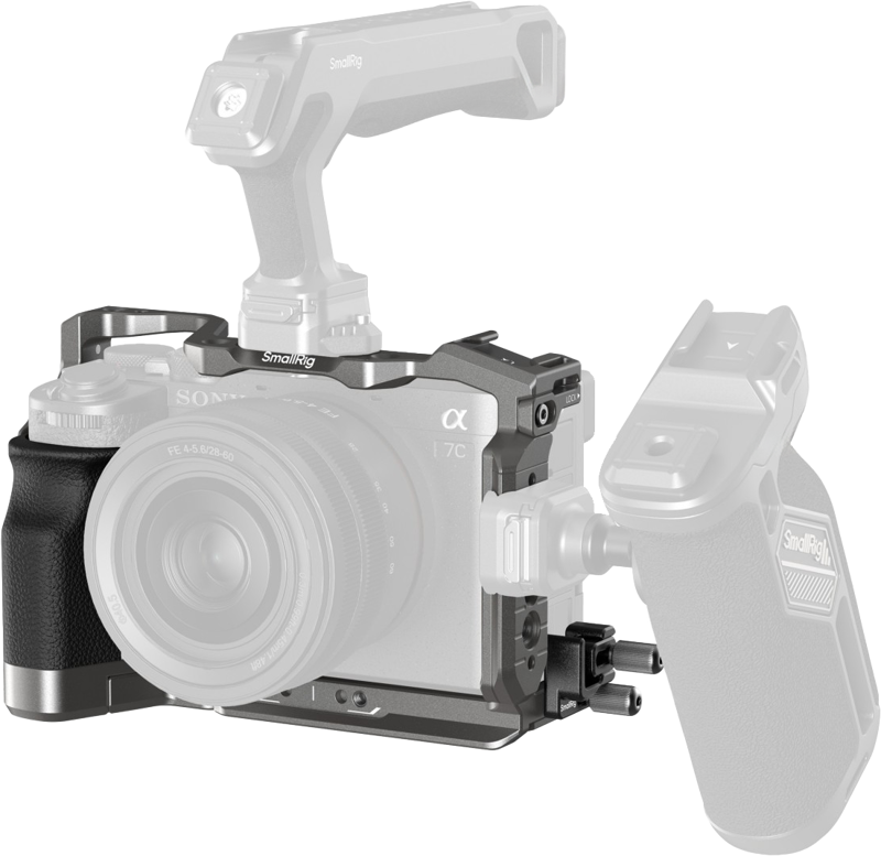 cable clamp and silicone handle.