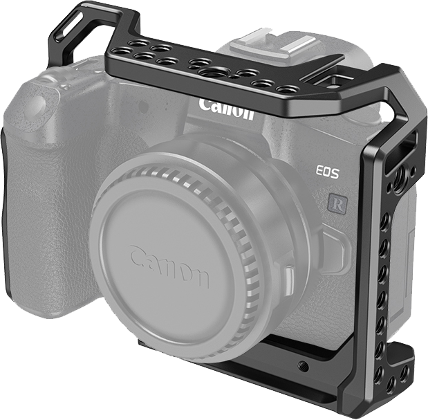 A formfitting full cage designed to provide protection and accessory mounts for your camera.