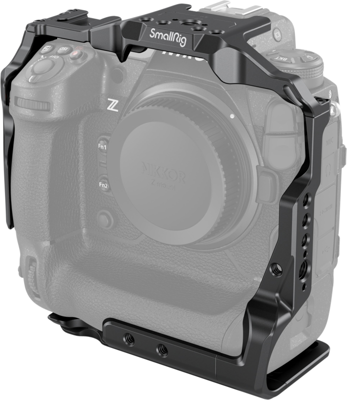 Designed to provide accessory mounts and protection for the Nikon Z9 camera.