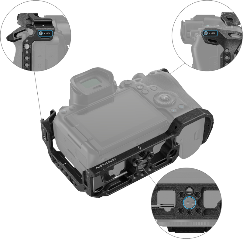 SMALLRIG 4161 Camera Cage Black Mamba for Canon EOS R6 MII