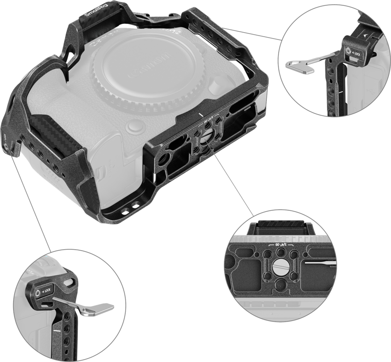 SMALLRIG 4975 Black Mamba Cage for Canon EOS R5 Mark II