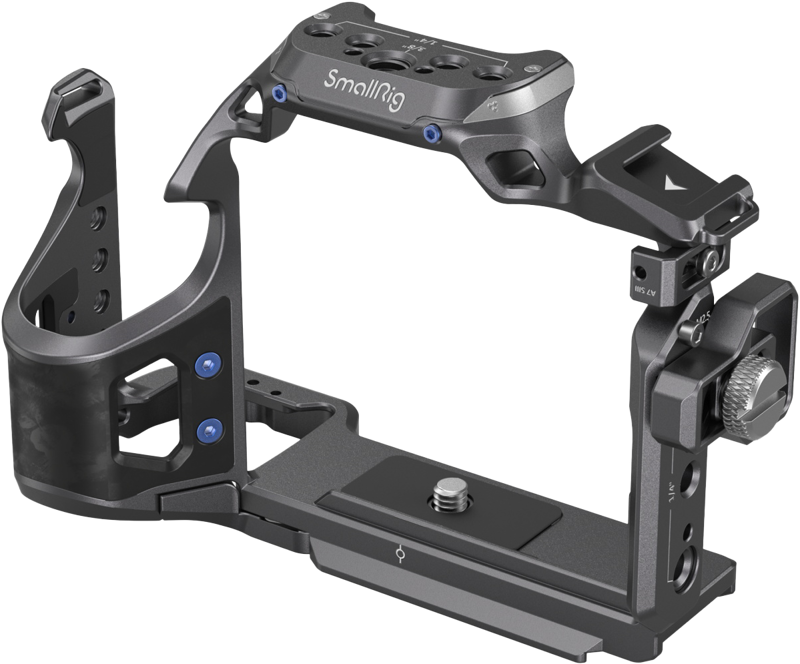 together with a cable clamp. Designed to attach accessories and protect the camera and HDMI port