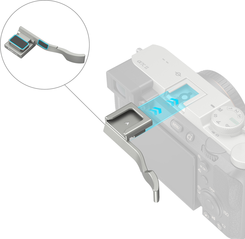 SMALLRIG 4818 Thumb Grip for Sony Alpha 7C II / Alpha 7CR / Alpha 7C Silver