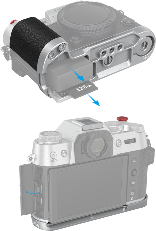 SMALLRIG 4713 Silicone L-Shape Handle for Fujifilm X-T50 Silver