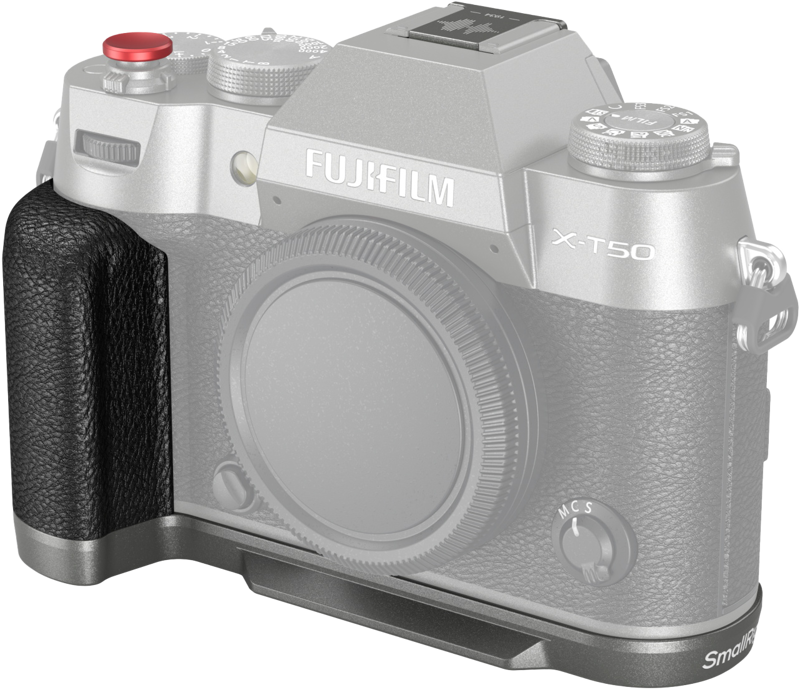 SMALLRIG 4712 Silicone L-Shape Handle for Fujifilm X-T50 Charcoal Silver