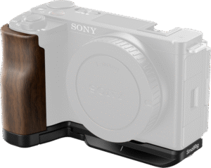 SMALLRIG 4864 L-Shape Mount Plate with Wooden Handle for Sony ZV-E10 II