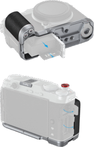 SMALLRIG 4875 L-Shape Mount Plate with Silicone Handle for FUJIFILM X-M5 Sliver