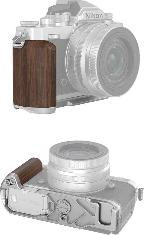 SMALLRIG 4803 Wooden L-Shape Grip for Nikon Z fc Silver