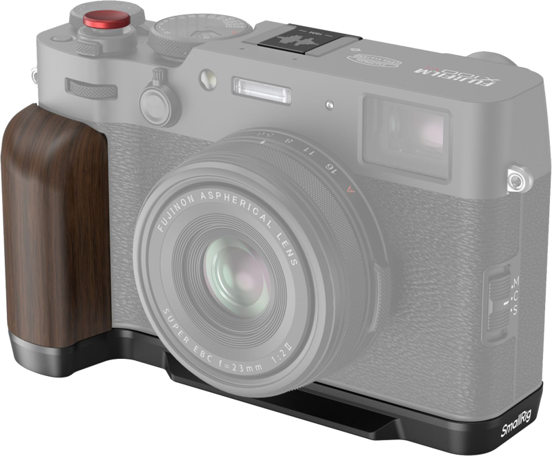 Designed to improve the camera grip. The handgrip is made of natural solid wood