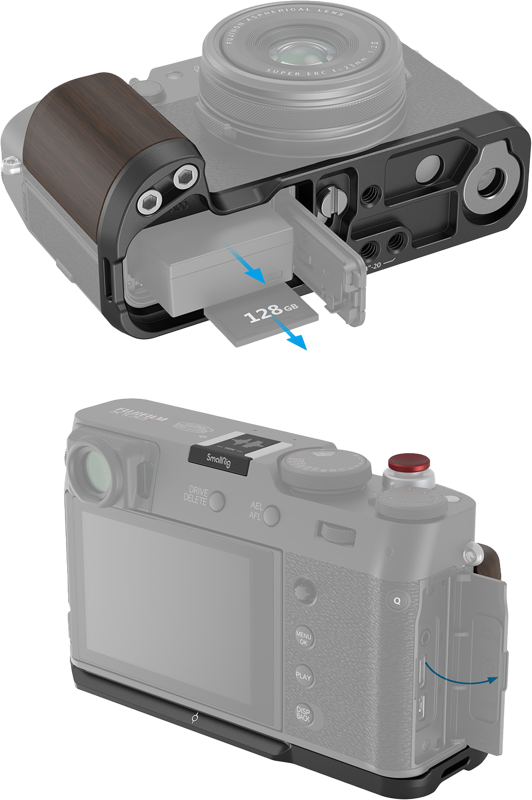 and designed ergonomically to enhance the grip feeling. The built-in Arca-Swiss quick release baseplate allows for easy and fast Arca-type tripod assembly and disassembly.