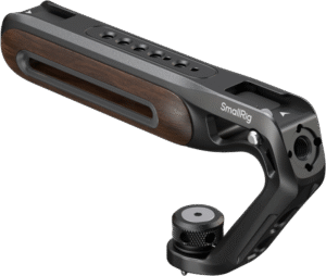 SMALLRIG 5252 Wooden Top Handle with 1/4''-20 and ARRI 3/8''-16 Locating Screw