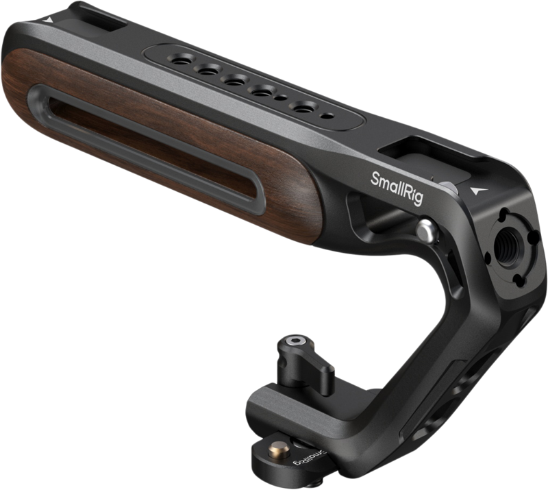 SMALLRIG 5251 Wooden Top Handle with NATO Clamp