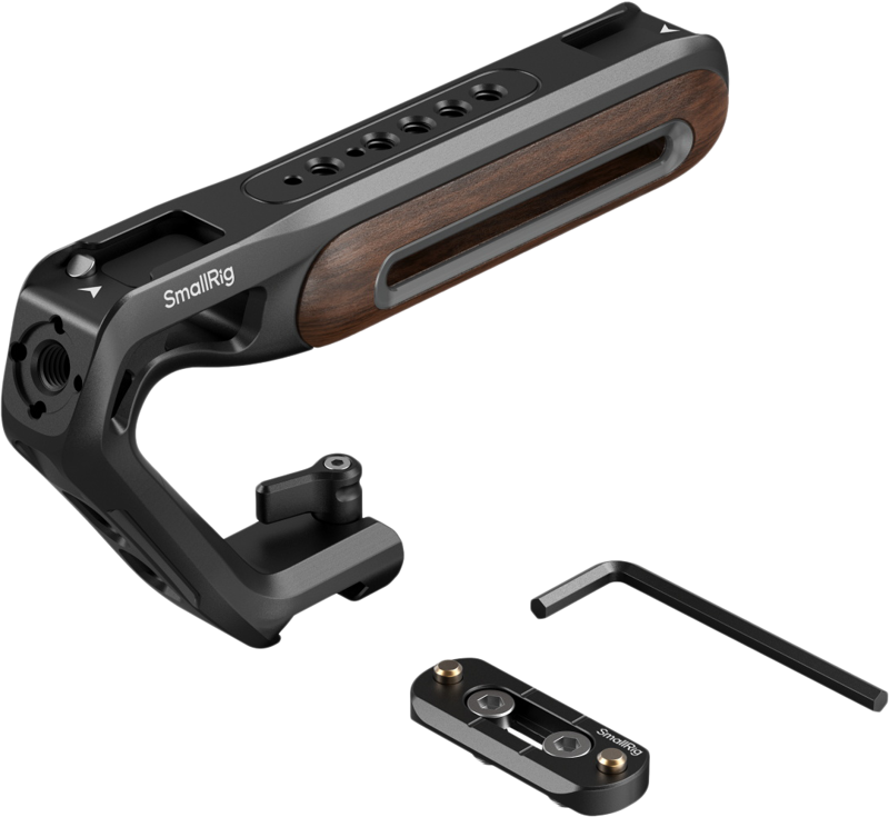 SMALLRIG 5251 Wooden Top Handle with NATO Clamp