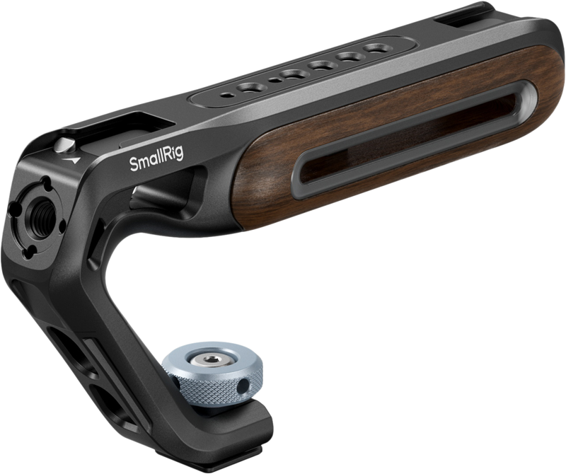 SMALLRIG 5250 Wooden Top Handle with Cold Shoe Mount