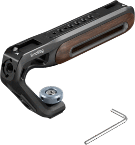 SMALLRIG 5250 Wooden Top Handle with Cold Shoe Mount