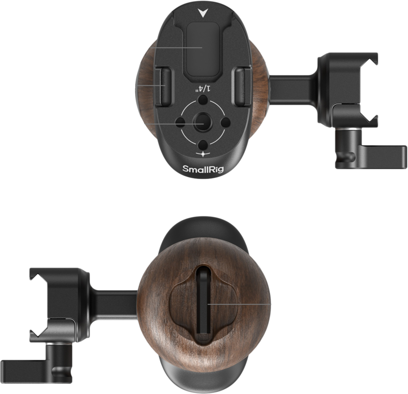 SMALLRIG 5161 ImageGrip Series Wooden Handle with NATO Clamp (Left Side)