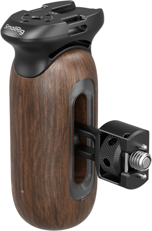 SMALLRIG 5238 Wooden Side Handle with 1/4"-20 & 3/8''-16 ARRI Locating Screws