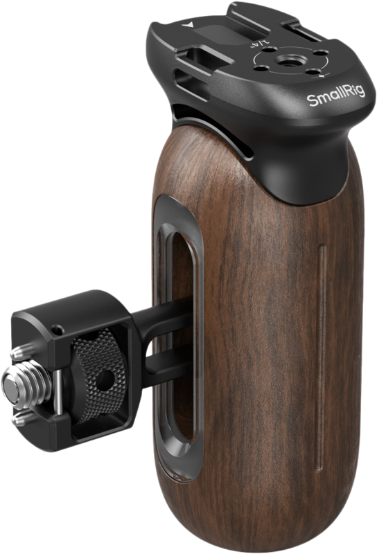 SMALLRIG 5238 Wooden Side Handle with 1/4"-20 & 3/8''-16 ARRI Locating Screws