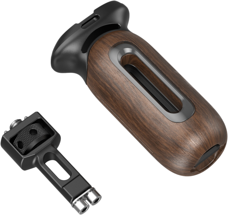 SMALLRIG 5238 Wooden Side Handle with 1/4"-20 & 3/8''-16 ARRI Locating Screws