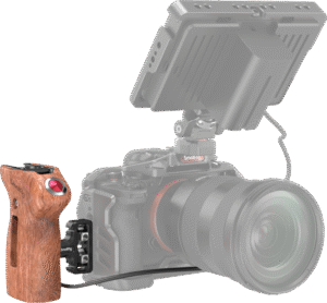 SMALLRIG 3323 Side Handle Wood with Start/Stop Remote Trigger