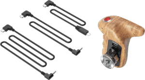 SMALLRIG 3324 Rosette Side Handle Wood with Record Start/Stop Remote Trigger