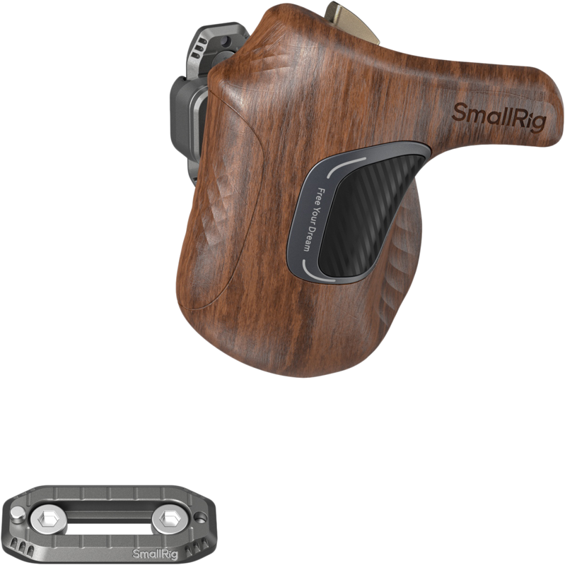 SMALLRIG 5161 ImageGrip Series Wooden Handle with NATO Clamp (Left Side)