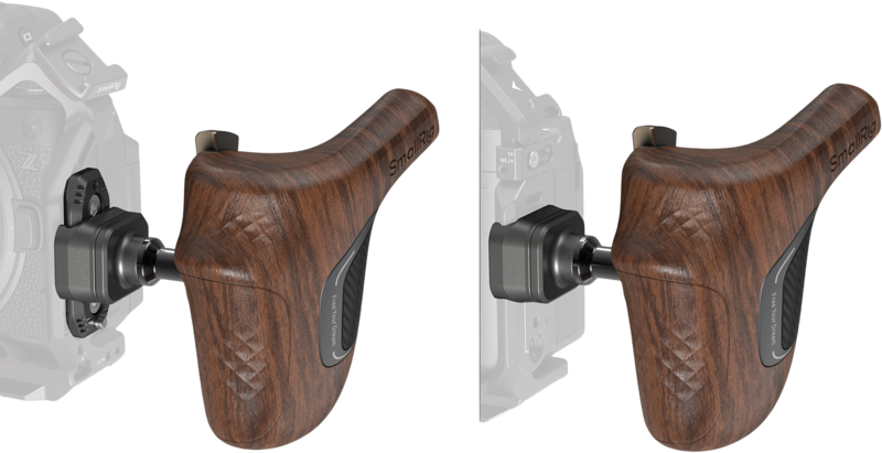 SMALLRIG 5161 ImageGrip Series Wooden Handle with NATO Clamp (Left Side)