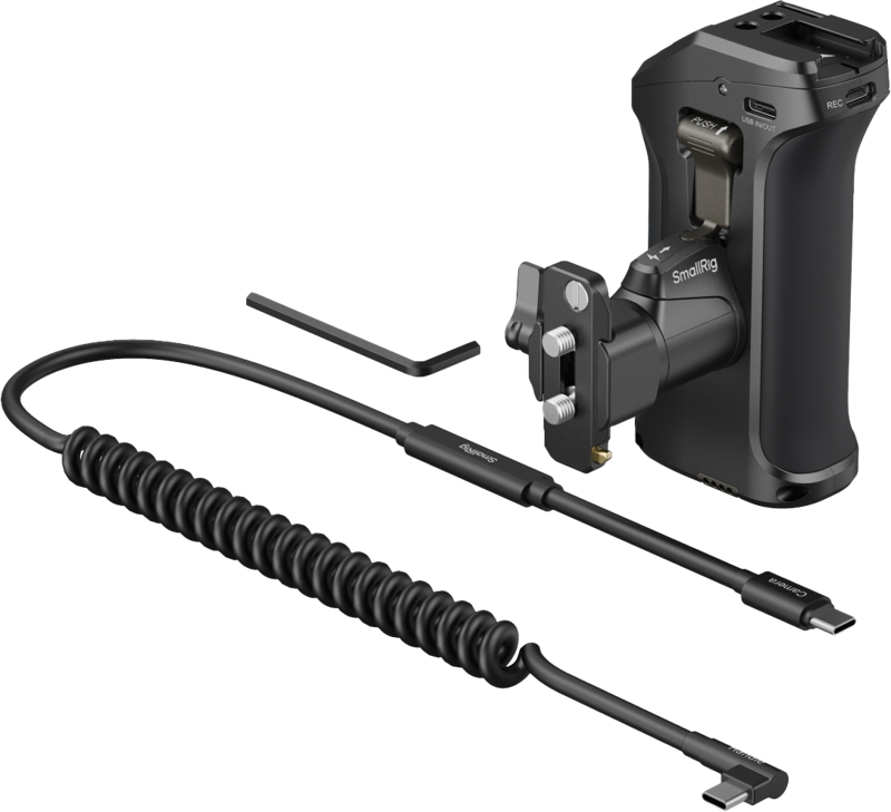 SMALLRIG 5235 Rotating Side Handle with Trigger REC for Selected Canon / Blackmagic Design Cameras