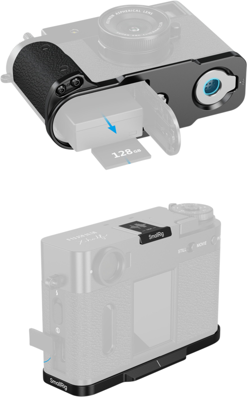 SMALLRIG 5332 L-Shaped Mount Plate with Silicone Handle for FUJIFILM X half Black