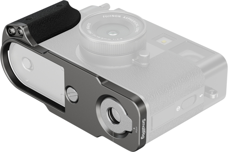 SMALLRIG 5217 L-Shaped Mount Plate with Silicone Handle for FUJIFILM X half Charcoal Silver