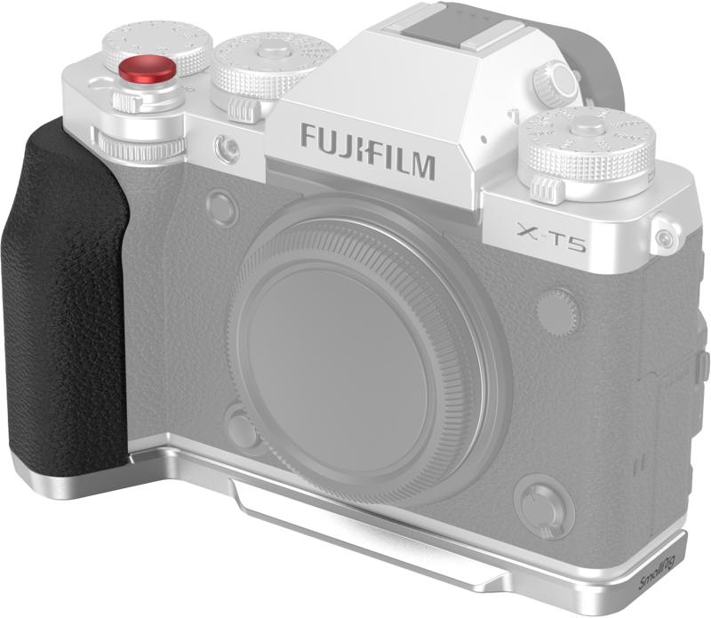 Dedicated L-Shape Grip for FUJIFILM X-T5 with ergonomically designed silicone grip which improves your grip experience. It have the same texture and color and it matches FUJIFILM X-T5 perfectly