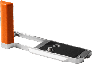 the L-shape mount plate secures the camera with a 1/4"-20 screw and a pin ensuring camera stability. The built-in Arca-Swiss quick-release plate on the base is compatible with Arca-type tripods.