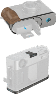 SMALLRIG 5394 L-Shaped Mount Plate with Wooden Handle for FUJIFILM X half Charcoal Silver